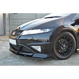 Накладка сплиттер на передний бампер на Honda Civic VIII Type R GP